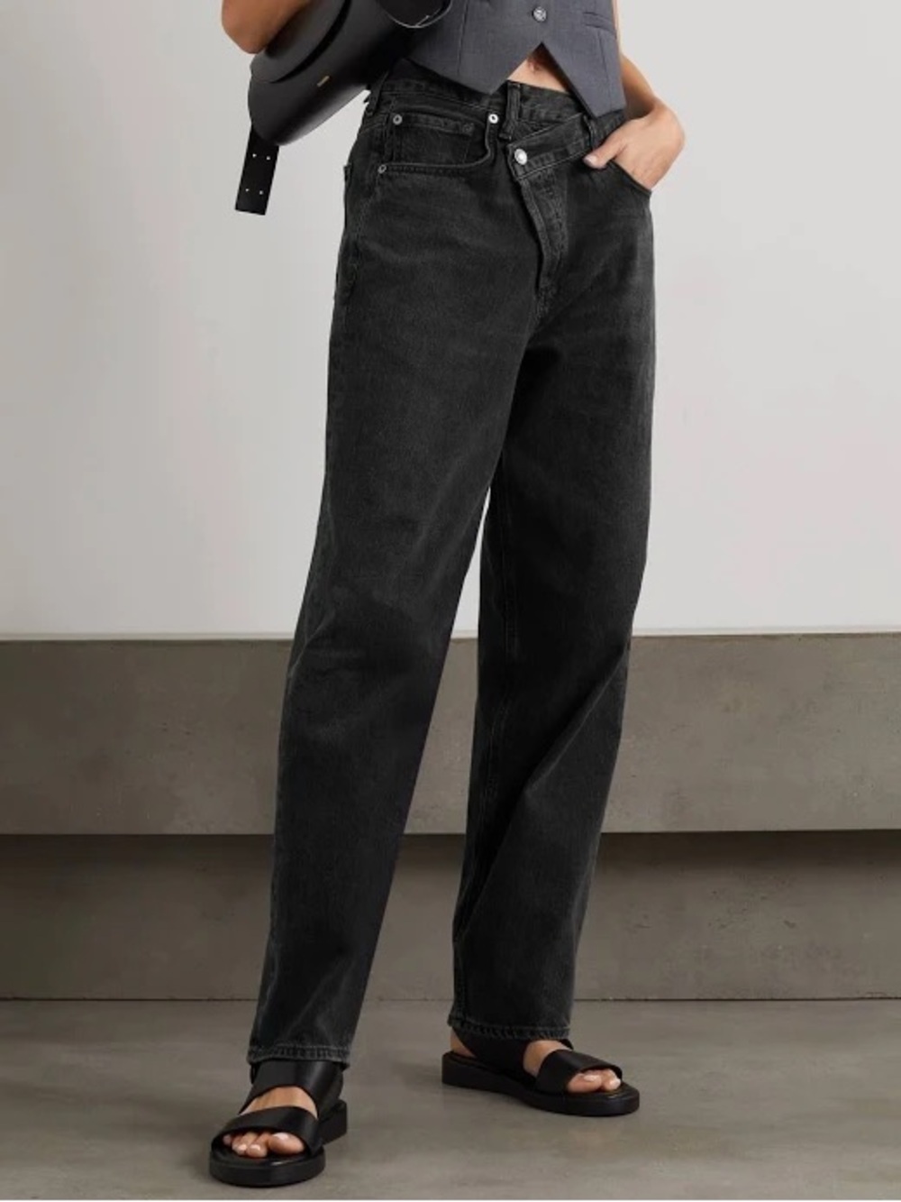 Agolde Criss Cross Straight Leg Denim Jeans : 22
